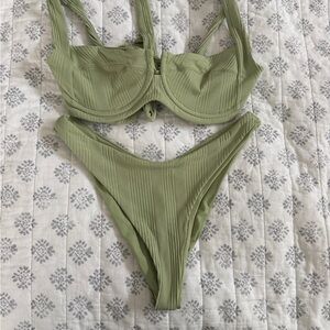 L*Space Olive Green Bikini Set